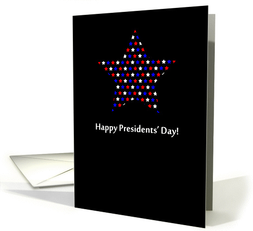 Happy Presidents' Day Red, White and Blue Stars card (842033)