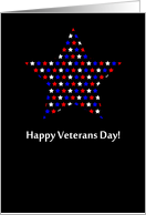 Happy Veterans Day Red, White and Blue Stars card