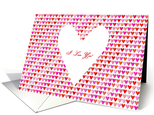 I Love You Hearts card (842462)