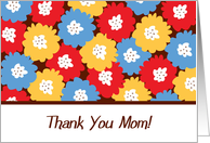 Thank You Mom Flowers card