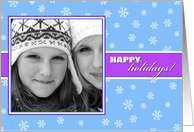 Happy Holidays Snowflakes Photo Card