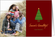 Seasons Greetings Christmas Tree Photo Card