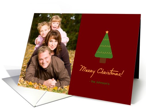 Merry Christmas Tree Photo card (852752)