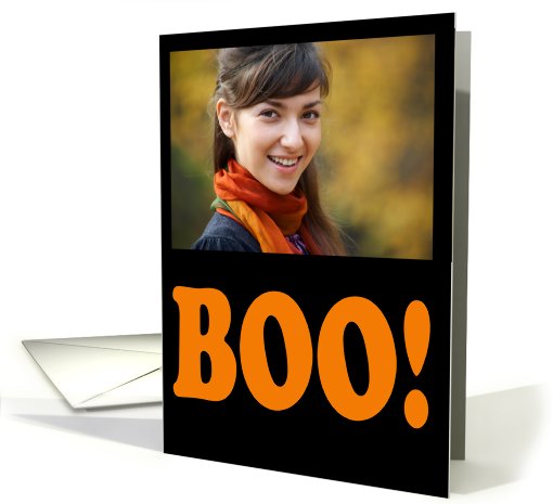Happy Halloween Boo Photo card (853087)