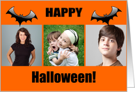 Happy Halloween Bats Photo Card