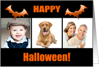 Happy Halloween Bats Photo Card