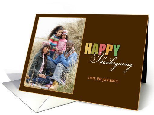 Happy Thanksgiving Photo card (853512)