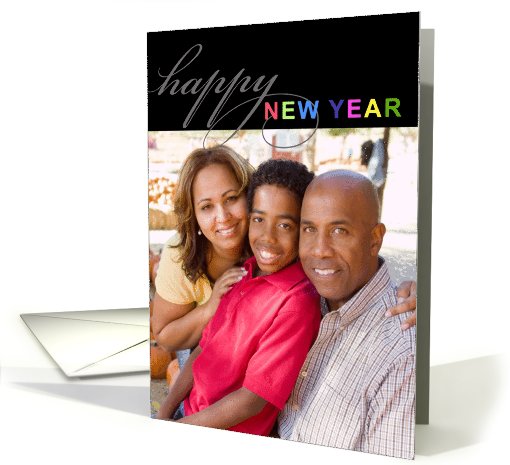 Happy New Year Colorful Photo card (856560)