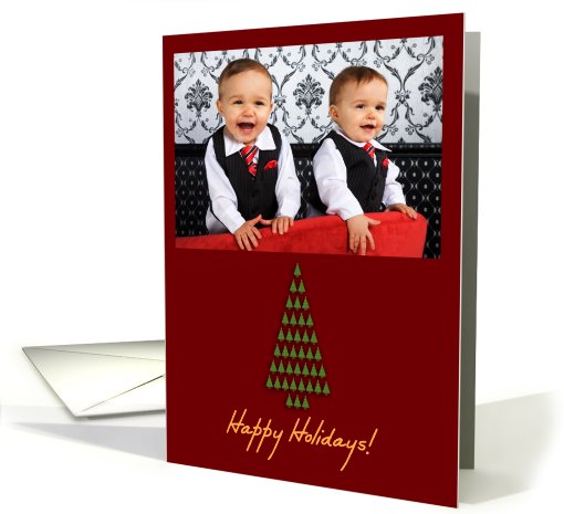 Happy Holidays Christmas Tree Photo card (856736)