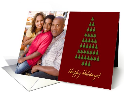 Happy Holidays Christmas Tree Photo card (856737)