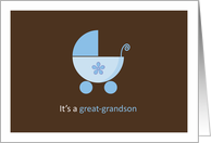 It’s a Great-Grandson Blue Stroller card