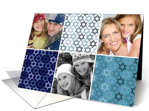 Happy Hanukkah Photo Card with Stars of David card (880924)