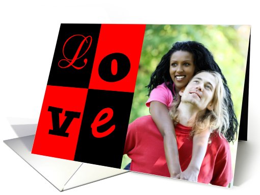 Red Love Valentine's Day Photo card (897832)