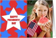 Happy Presidents’ Day Red, White and Blue Stars Photo Card