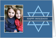 Happy Holidays Star of David Photo Card