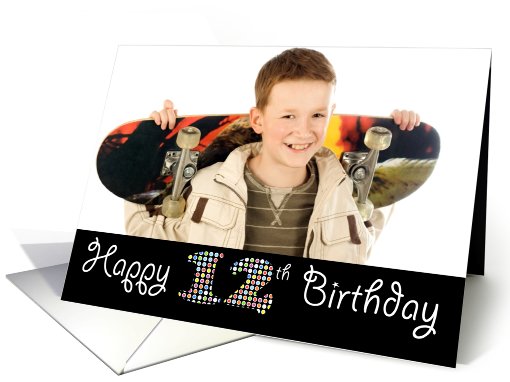 Happy 12th Birthday Photo card (926244)