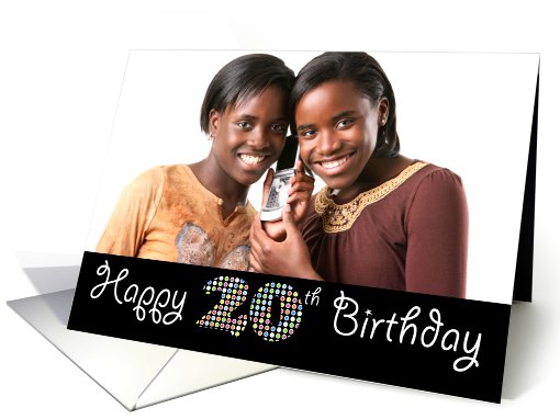 Happy 20th Birthday Photo card (927272)