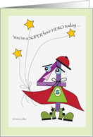 Age four superhero grandson card