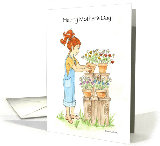 Mother's Day Flowers in Pots card (921112)
