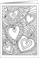 Color A Valentine’s Day Coloring Book card