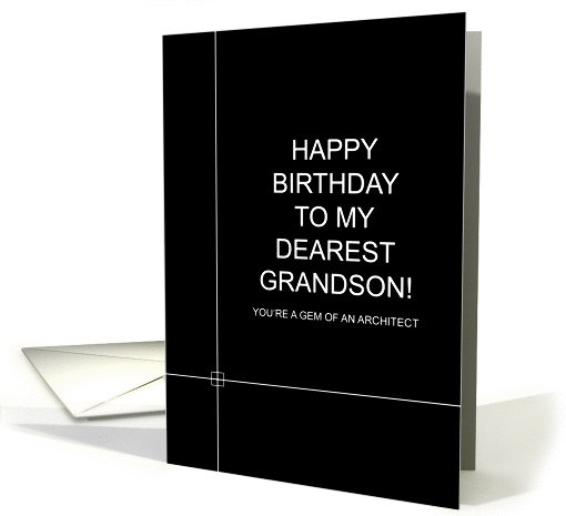 CAD Birthday wish for Architect Grandson card (894957)