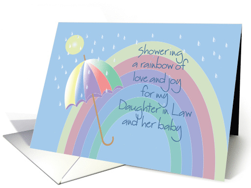 Congratulations Daughter in Law Baby Shower with rainbow card