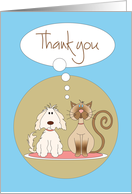 Thank you Animal Shelter or Animal Rescue Volunteer, with Animals card