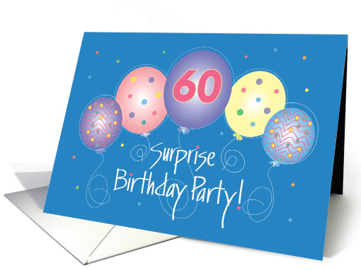 Hand Lettered 60th Surprise Birthday Party Invitation... (1069231)