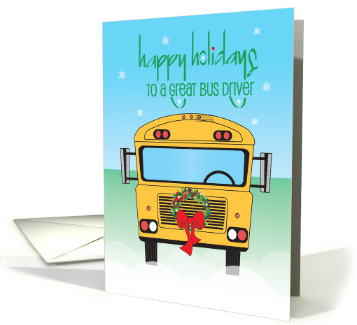 Hand Lettered Christmas for Bus Driver School Bus with... (1085528)