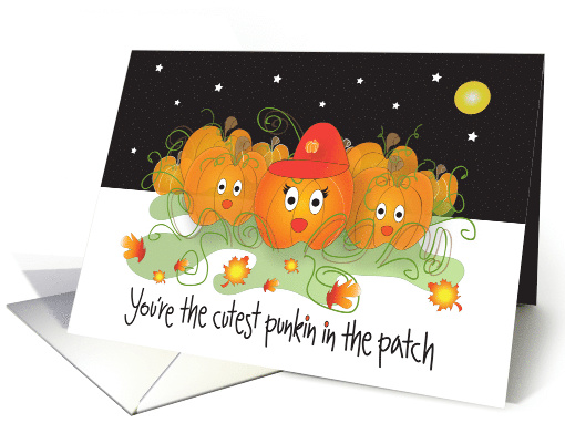 Halloween Card for Kids, Cutest Punkin in Patch card (1103354)