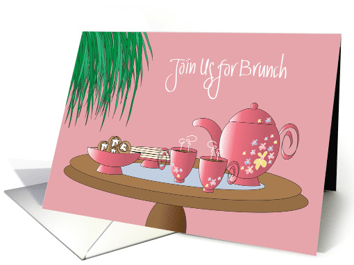 Invitation for Brunch with Tea and Bowl of Cinnamon Rolls... (1107302)