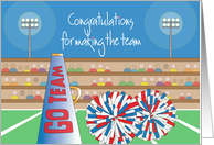 Congratulations making Cheer Squad, Pom Poms and Megaphone card