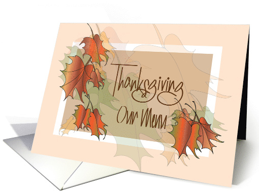 Hand Lettered Thanksgiving Feast Menu Card with Colorful... (1125682)