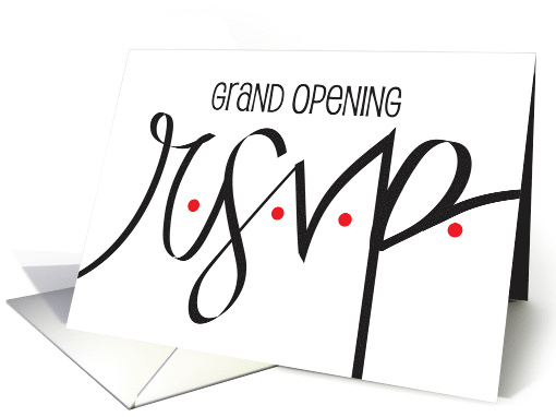 Invitation to Gala Grand Opening, Black Hand Lettering of... (1125780)