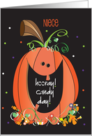 Halloween for Niece Jack O’ Lantern Candy Day with Sweet Treats card