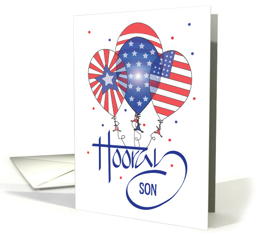 4th of July for Son Hooray with Patriotic Red White and... (1137292)