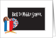 Back to School, Back to Middle School, with Football & Pom Poms card
