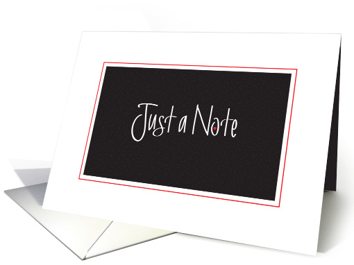 Hand Lettered Just a Note for Business, Blank Note card (1142788)