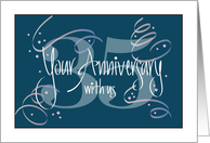 Hand Lettered Employee 35th Year Work Anniversary 35 Years Streamers card