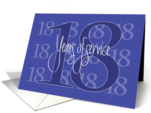 Hand Lettered Employee 18th Year Work Anniversary 18... (1157118)