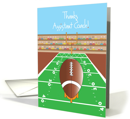 Thank you to Assistant Football Coach, Field and Football card