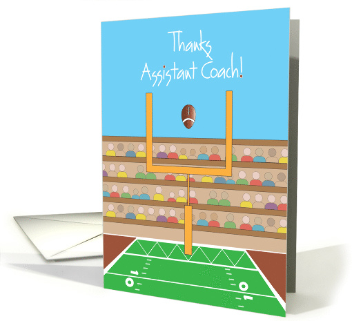 Thank you to Assistant Football Coach, Goalpost and Football card