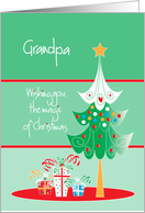 Christmas for Grandpa, Decorated Tree with Gifts Below card