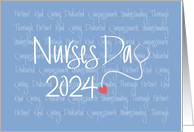Hand Lettered Nurses Day 2024 Stethoscope with Nursing Qualities card