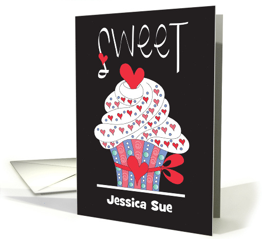 Hand Lettered Sweet Cupcake Valentine for Sweetheart... (1180084)