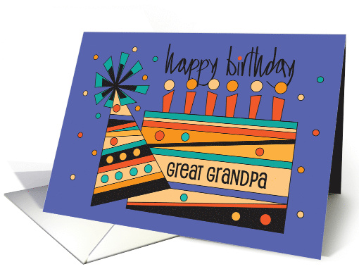 Hand Lettered Birthday for Great Grandpa Birthday Cake... (1199532)