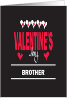Valentine for Brother, Colorful Words and Hearts card