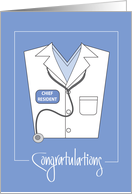 Congratulations for Chief Resident, Coat & Stethoscope card