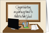 Hand Lettered Congratulations on Acceptance to Architecture School card