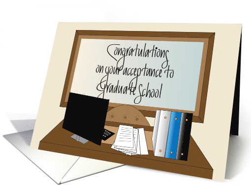 Hand Lettered Congratulations on Acceptance to Graduate School card